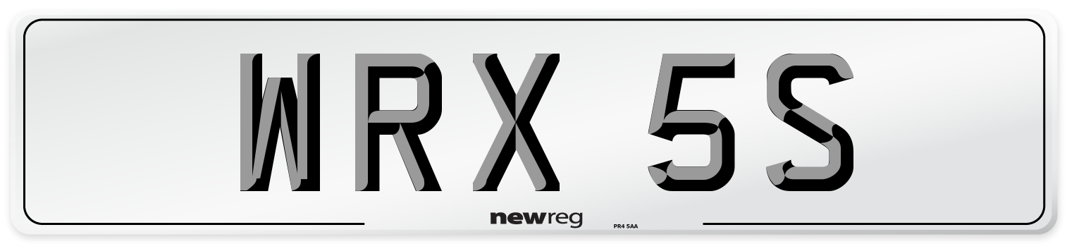 WRX 5S Number Plate from New Reg